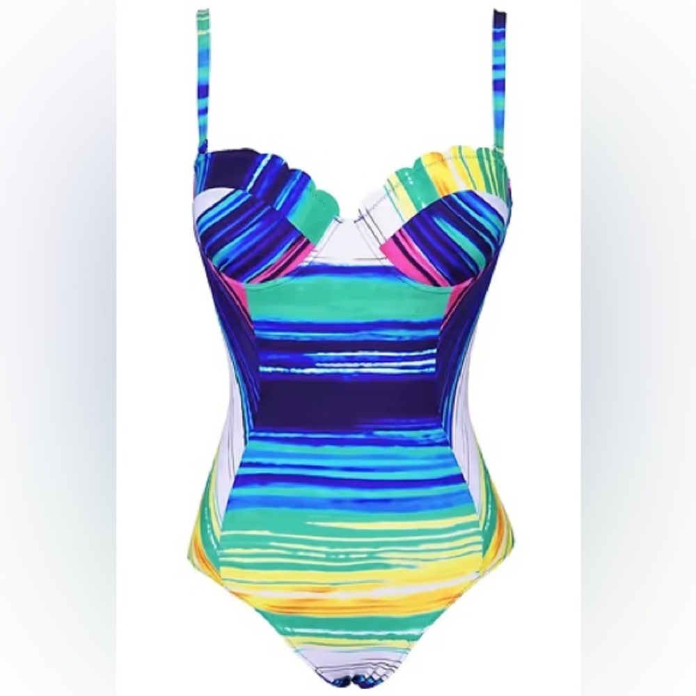 NWT BEAUTIFUL SMALL CUPSHE STRIPED SWIMSUIT
